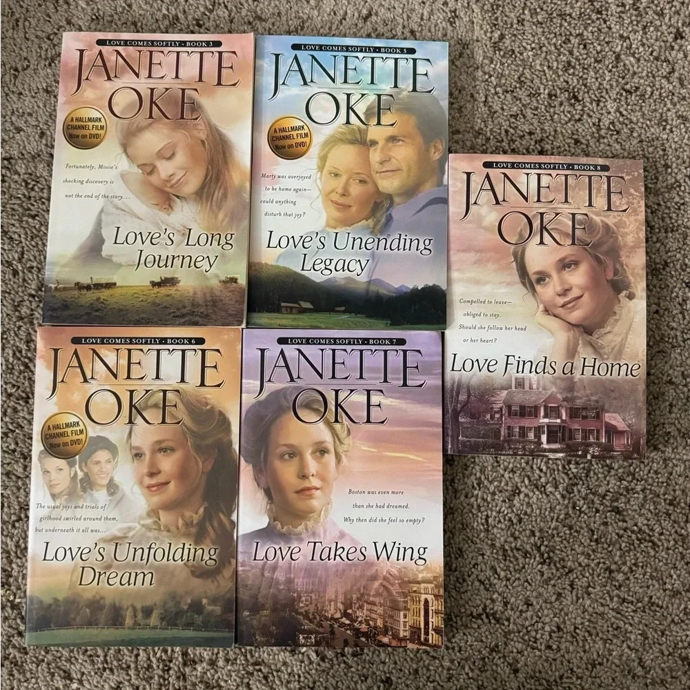 Love Comes Softly books 3,5,6,7,8 by Janette Oke paperback books